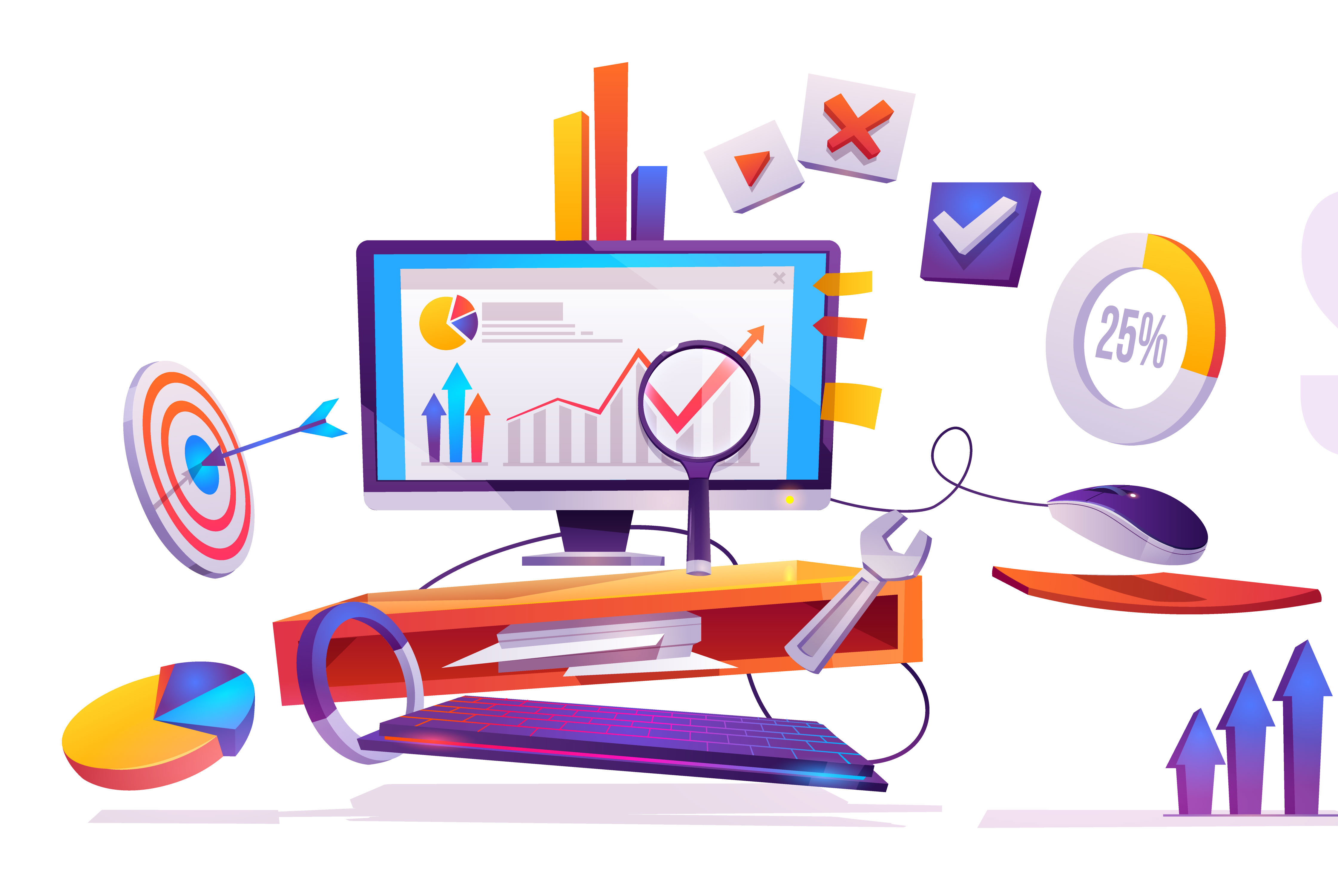 SEO ranking analysis internet technology banner